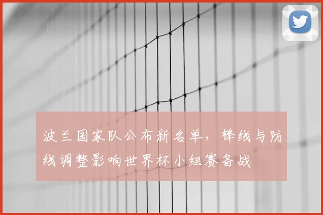 波兰国家队公布新名单,锋线与防线调整影响世界杯小组赛备战